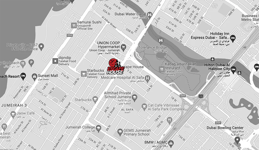 Escape House Location Map